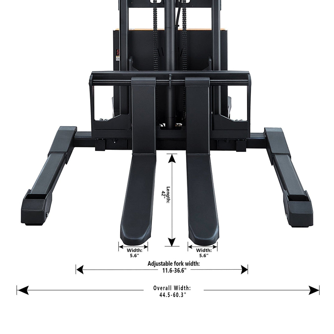 Apollolift Semi-Electric Straddle Stacker  3300Lbs Cap.118" Lifting - ShopHubDepot