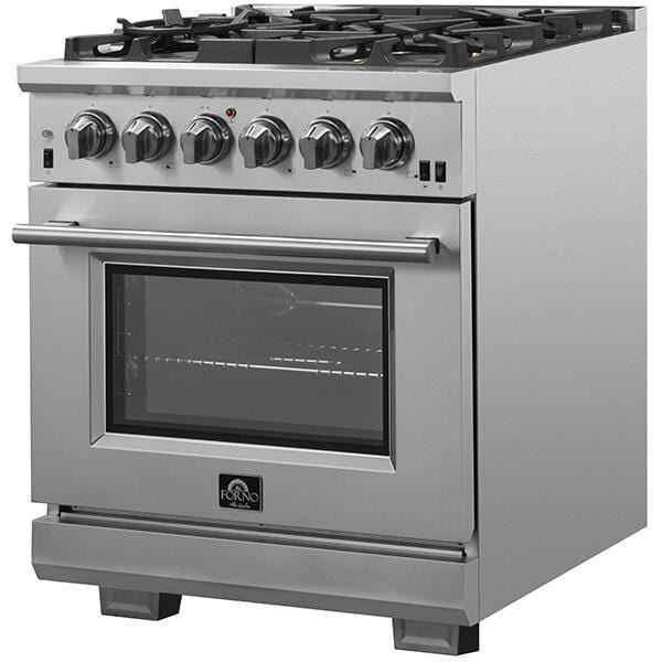 Forno 30″ Pro Series Capriasca Gas Burner / Gas Oven in Stainless Steel 5 Italian Burners, FFSGS6260-30 - ShopHubDepot