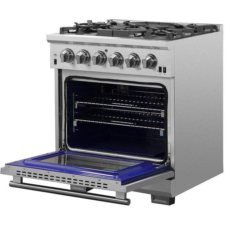 Forno 30″ Pro Series Capriasca Gas Burner / Gas Oven in Stainless Steel 5 Italian Burners, FFSGS6260-30 - ShopHubDepot