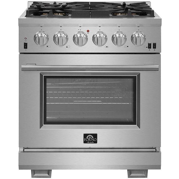 Forno 30″ Pro Series Capriasca Gas Burner / Gas Oven in Stainless Steel 5 Italian Burners, FFSGS6260-30 - ShopHubDepot