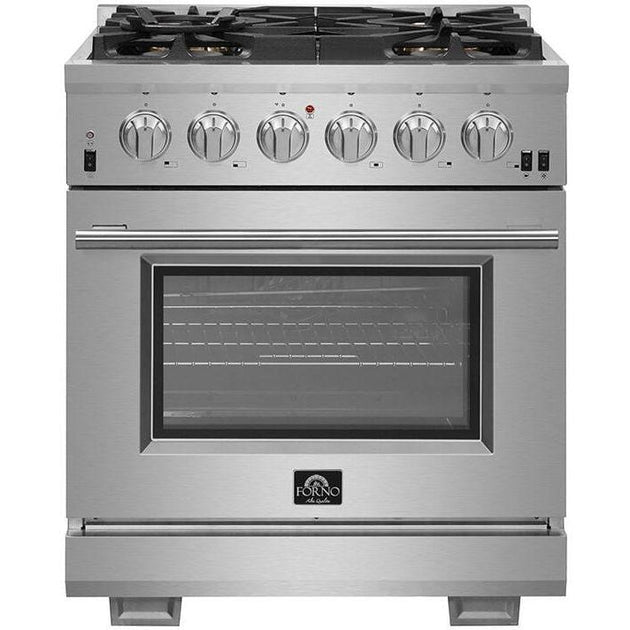 Forno 30″ Pro Series Capriasca Gas Burner / Gas Oven in Stainless Steel 5 Italian Burners, FFSGS6260-30 - ShopHubDepot