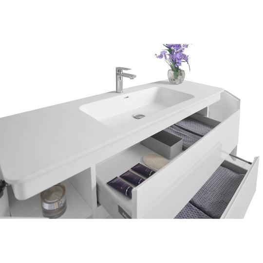 Ancerre Gwyneth Bathroom Vanity with Solid Surface Top Cabinet Set Collection - ShopHubDepot