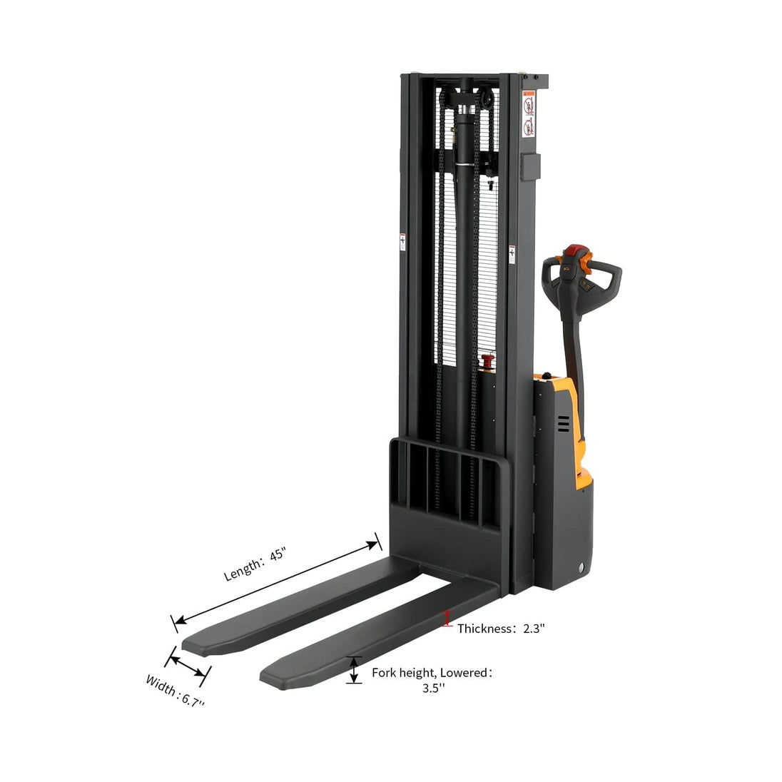 Apollolift Powered Forklift Full Electric Walkie Stacker 3300lbs Cap. Fixed Legs.98" Lifting A-3033 - ShopHubDepot