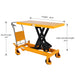 Apollolift Single Scissor Lift Table 3300lbs. 39.4" lifting height - A-2015 - ShopHubDepot