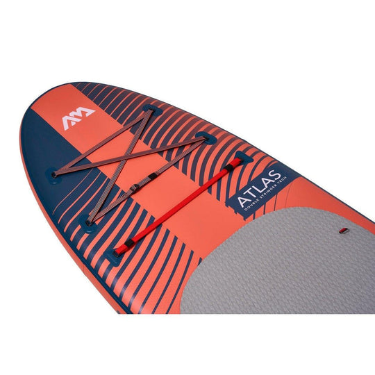 Aqua Marina 12’0″ Atlas (Sky Glider) - Advanced All-around iSUP, 3.66m/15cm, with carbon/fiberglass hybrid PASTEL paddle and coil leash - ShopHubDepot