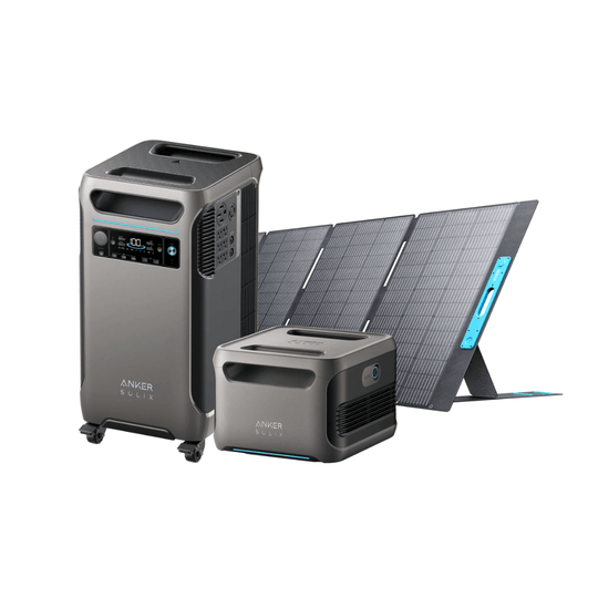 Anker SOLIX F3800 Bundle: Power Station + Battery + 400W Solar Panel - B179011M - ShopHubDepot