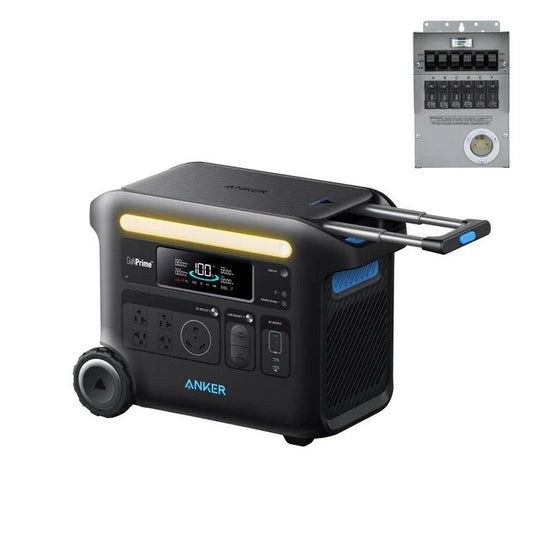 Anker SOLIX F2600 2560Wh Portable Power Station + 30A Transfer Switch - B1781111 - ShopHubDepot