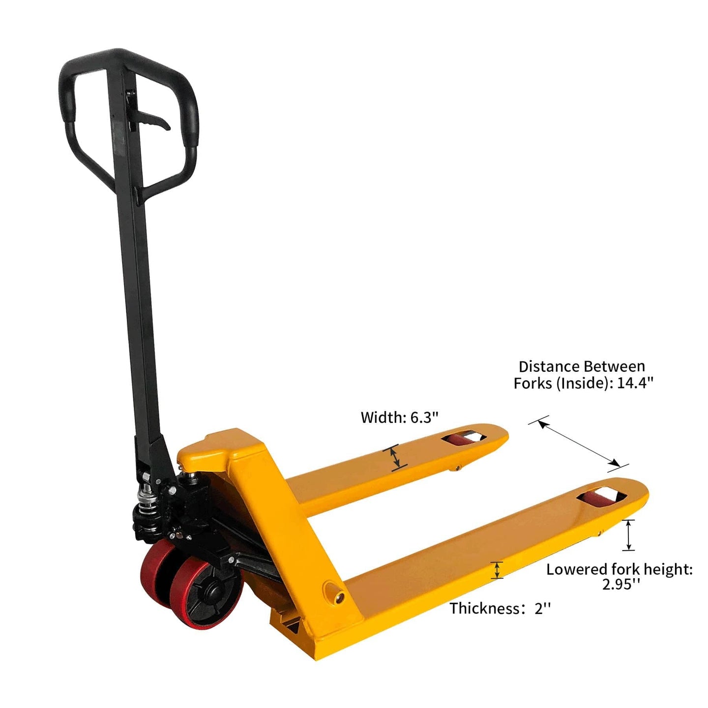 Apollolift Pallet Truck - Standard 5500lbs  48 x 27" Fork - A-1007 - ShopHubDepot