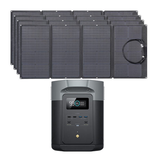 EcoFlow DELTA 2 Max + 160W Portable Solar Panel - D2M-US-160W