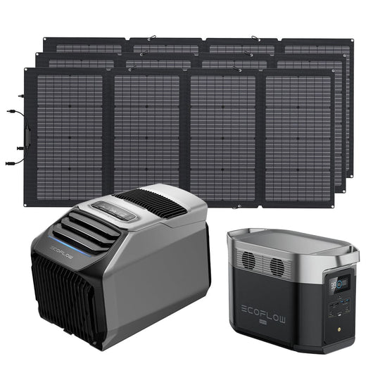 EcoFlow WAVE 2 Portable AC + DELTA Max 1600 + 220W Portable Solar Panel