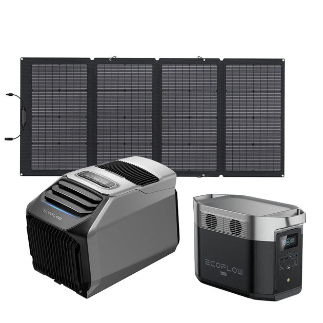 EcoFlow WAVE 2 Portable AC + DELTA Max 2000 + 220W Portable Solar Panel