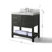 Ancerre Elizabeth Bathroom Vanity with Sink and Carrara White Marble Top Cabinet Set - VTS-ELIZABETH-36-W-CW - ShopHubDepot