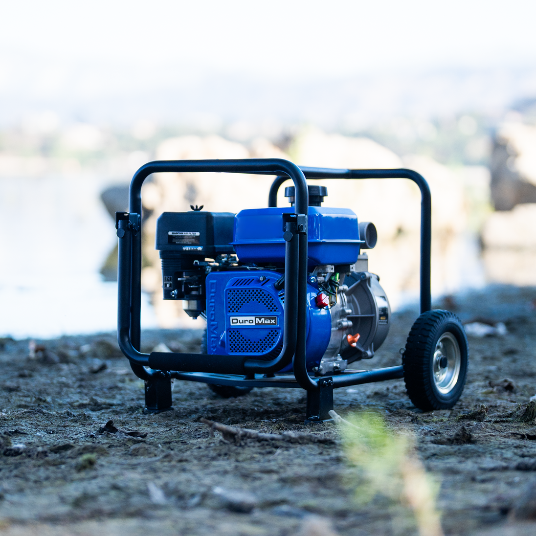 DuroMax XP16HPE 420cc 1" Recoil/Electric Start Horizontal Gas Powered Engine - ShopHubDepot