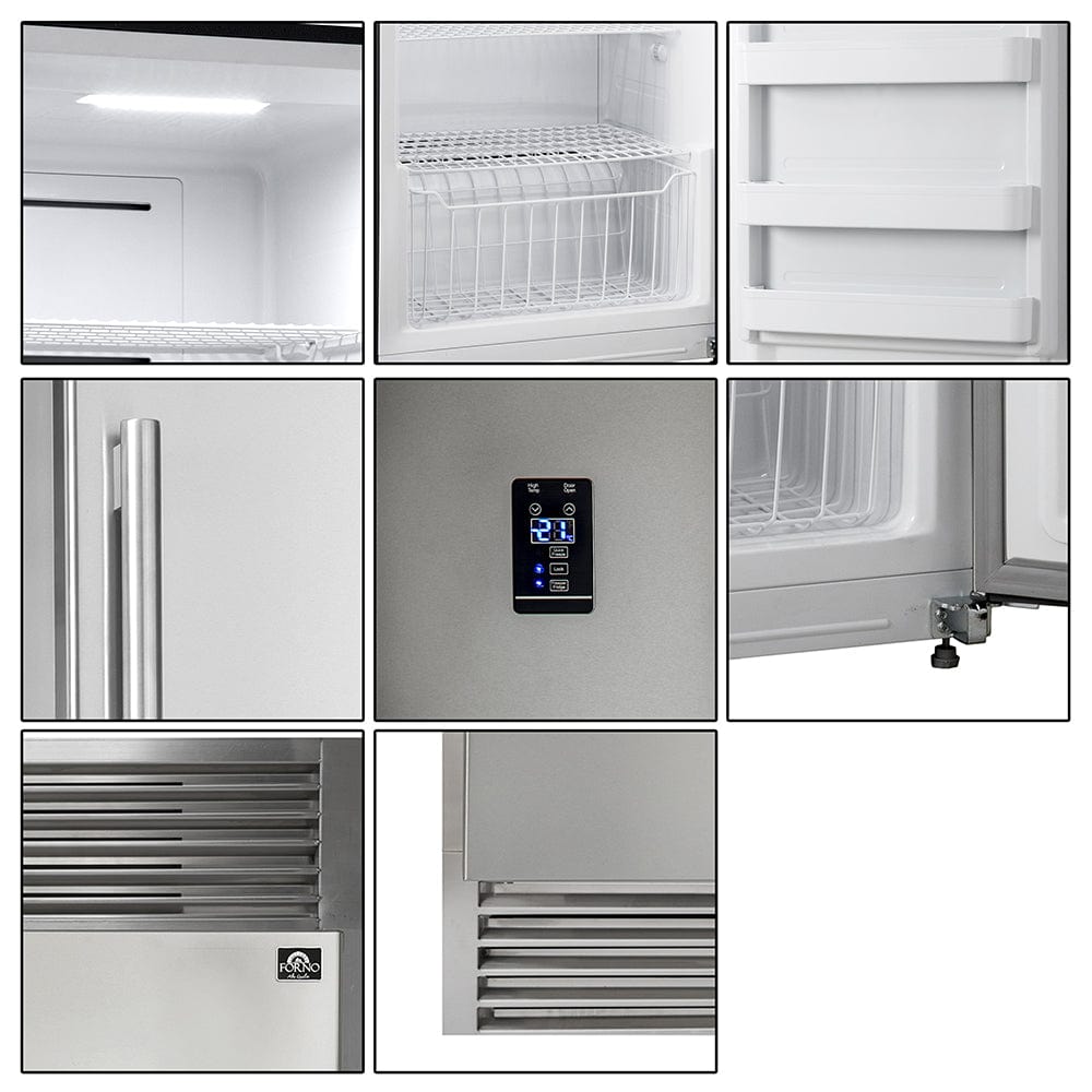 Forno 60 in. 27.6 cu. ft. Refrigerator & Freezer in Stainless Steel, FFFFD1933-60S