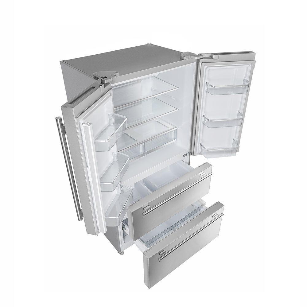 Forno 36 in. 19.3 cu.ft. French Door Refrigerator in Stainless Steel with Grill, FFRBI1820-40SG - ShopHubDepot