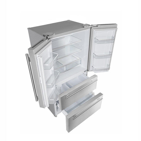 Forno 36 in. 19.3 cu.ft. French Door Refrigerator in Stainless Steel with Grill, FFRBI1820-40SG - ShopHubDepot