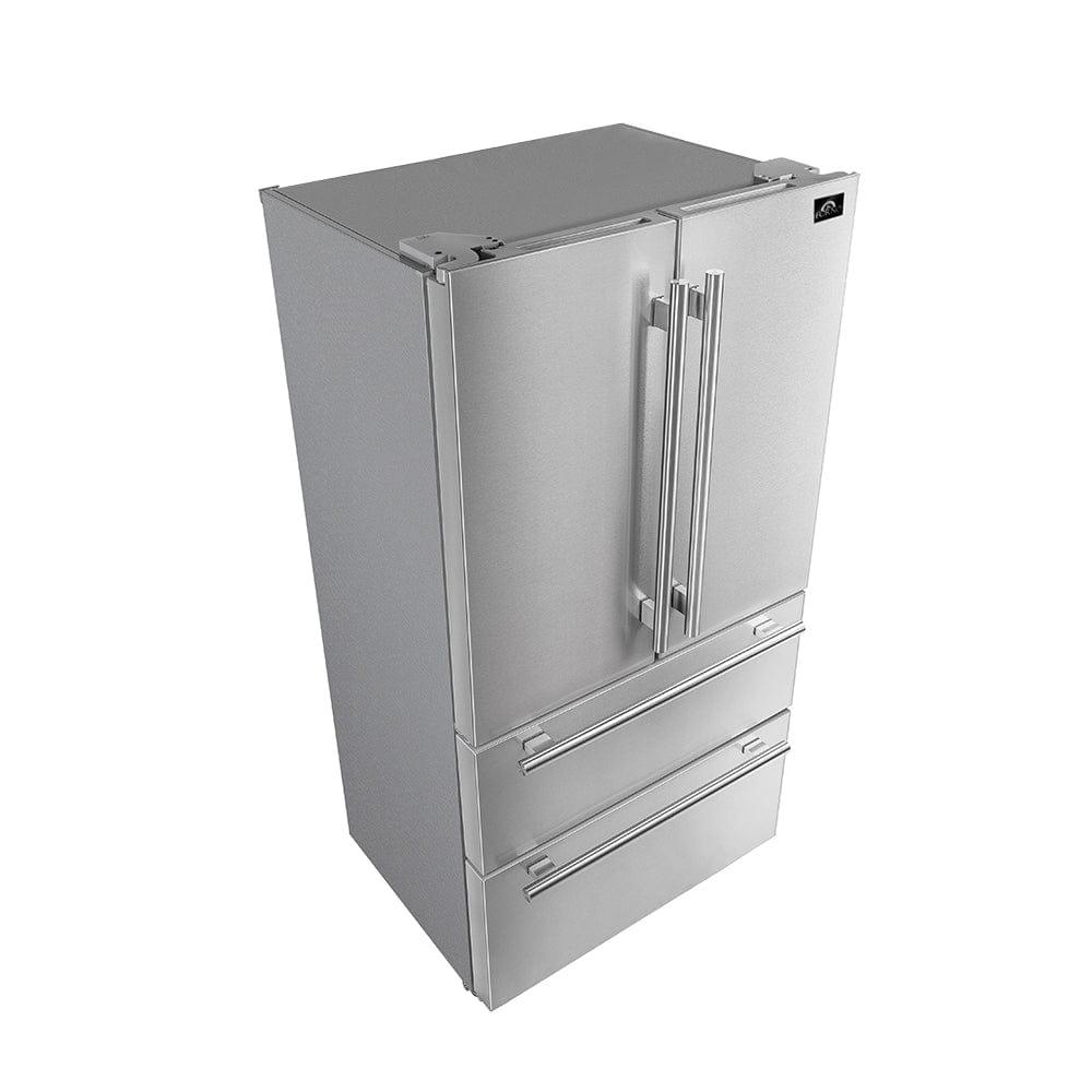 Forno 36 in. 19.3 cu.ft. French Door Refrigerator in Stainless Steel with Grill, FFRBI1820-40SG - ShopHubDepot