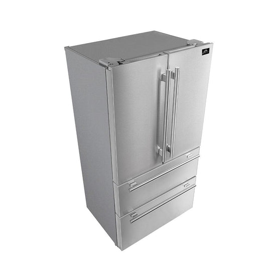 Forno 36 in. 19.3 cu.ft. French Door Refrigerator in Stainless Steel with Grill, FFRBI1820-40SG - ShopHubDepot