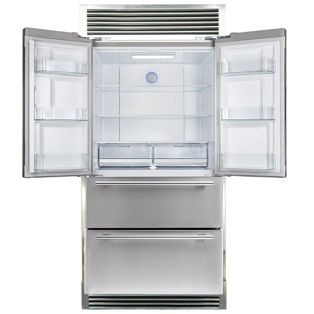 Forno 36 in. 19.3 cu.ft. French Door Refrigerator in Stainless Steel with Grill, FFRBI1820-40SG - ShopHubDepot