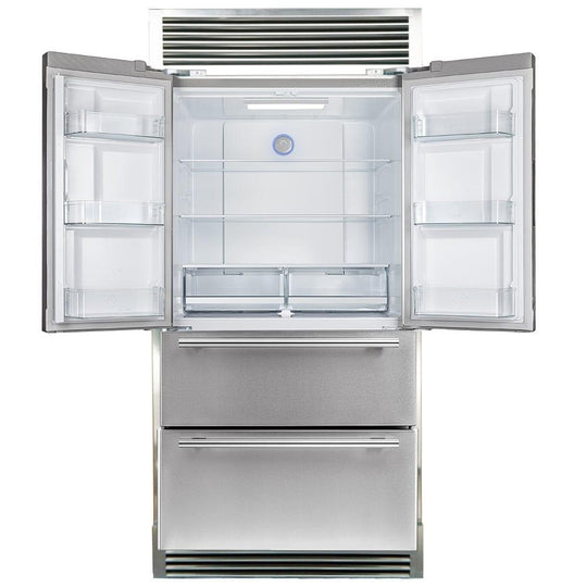Forno 36 in. 19.3 cu.ft. French Door Refrigerator in Stainless Steel with Grill, FFRBI1820-40SG - ShopHubDepot