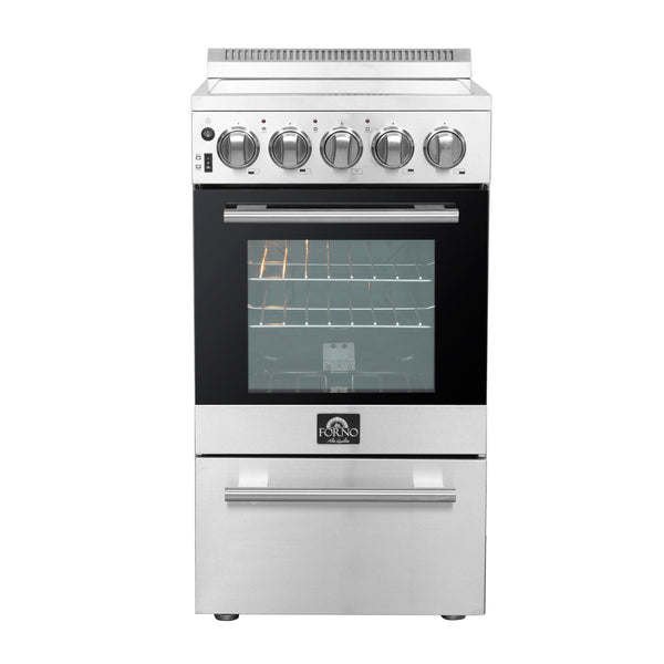 Forno 20″ Domiziano Electric Range • 4 Element Burners • FFSEL6052-20