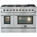 Forno 48 Inch Galiano Gas Range in Stainless Steel 8 Italian Burners, FFSGS6244-48