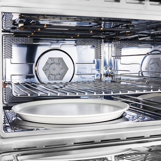 Forno Espresso 24" Built-In Microwave Oven in Black with Antique Brass Handles, FMWDR3093-24BLK - ShopHubDepot