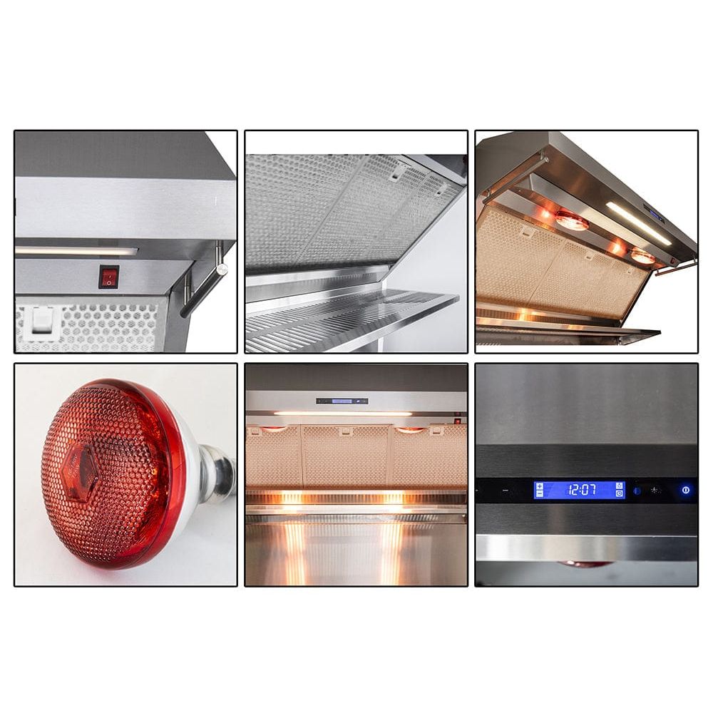 Forno Appliance Package - 36 Inch Gas Burner/Electric Oven Pro Range, Wall Mount Range Hood, Microwave Drawer, AP-FFSGS6187-36-W-3