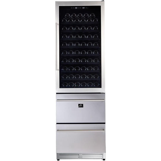 Forno Appliance Package - 48 Inch Dual Fuel Range, Range Hood, Refrigerator, Microwave Drawer, Dishwasher, Wine Cooler, AP-FFSGS6156-48-9