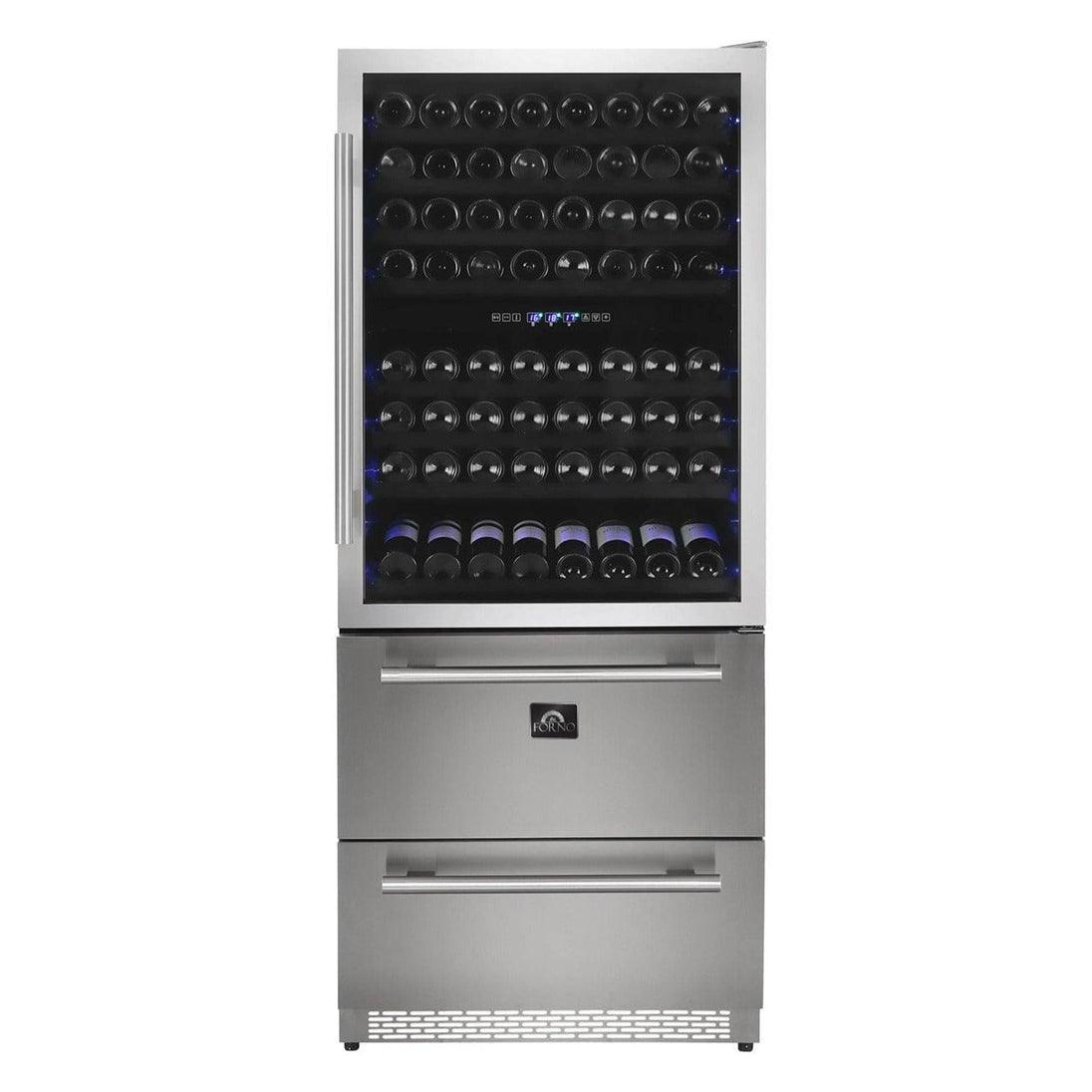 Forno 30 in. 144 Bottle & 200 Can Triple Zone Wine Cooler, FWCDR6661-30S - ShopHubDepot