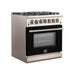 Forno 30 Inch Professional Freestanding Gas Range in Black, FFSGS6260-30BLK