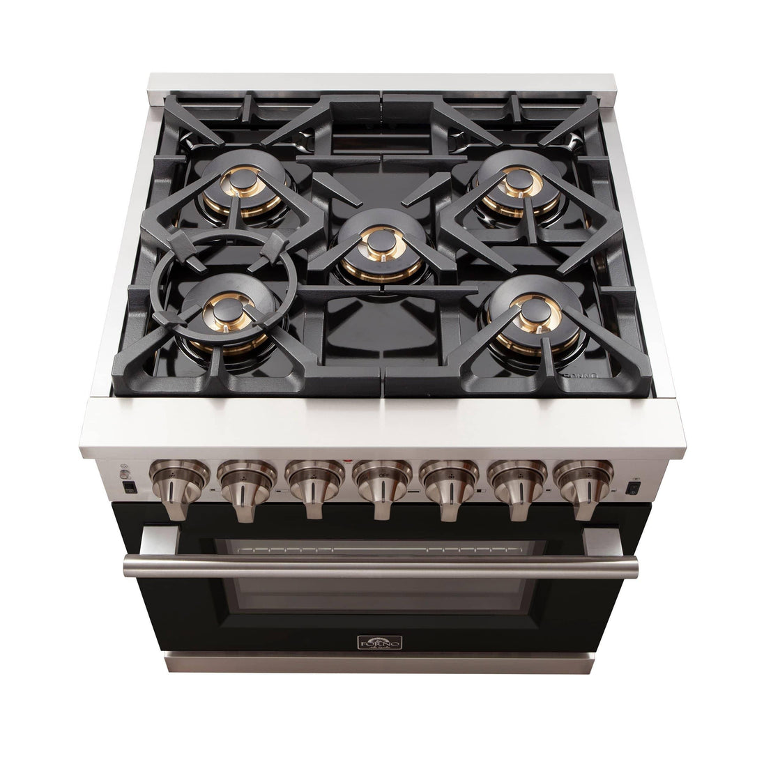 Forno 30 Inch Professional Freestanding Gas Range in Black, FFSGS6260-30BLK - ShopHubDepot