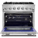 Forno Appliance Package - 36 Inch Gas Burner/Electric Oven Pro Range, Wall Mount Range Hood, Microwave Drawer, AP-FFSGS6187-36-W-3