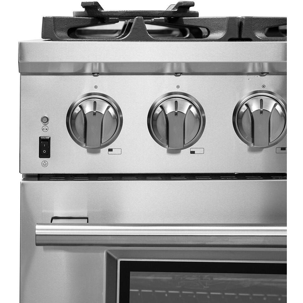 Forno Appliance Package - 36 Inch Pro Gas Range, Range Hood, Refrigerator, Microwave Drawer, Dishwasher, Wine Cooler, AP-FFSGS6260-36-9