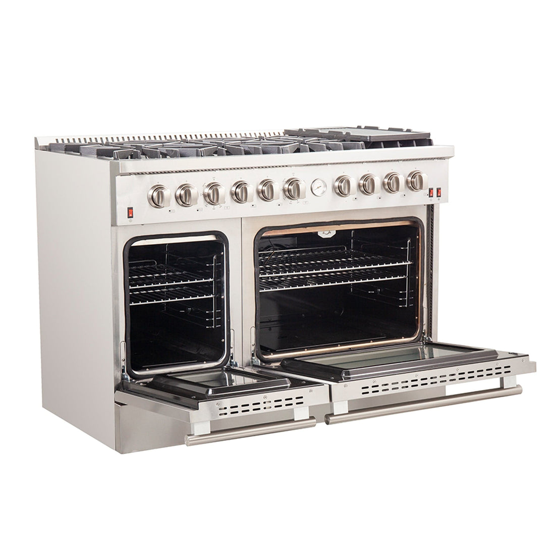 Forno 48 In. Freestanding 6.58 cu. ft. Gas Range with Airfryer in Stainless Steel, FFSGS6291-48