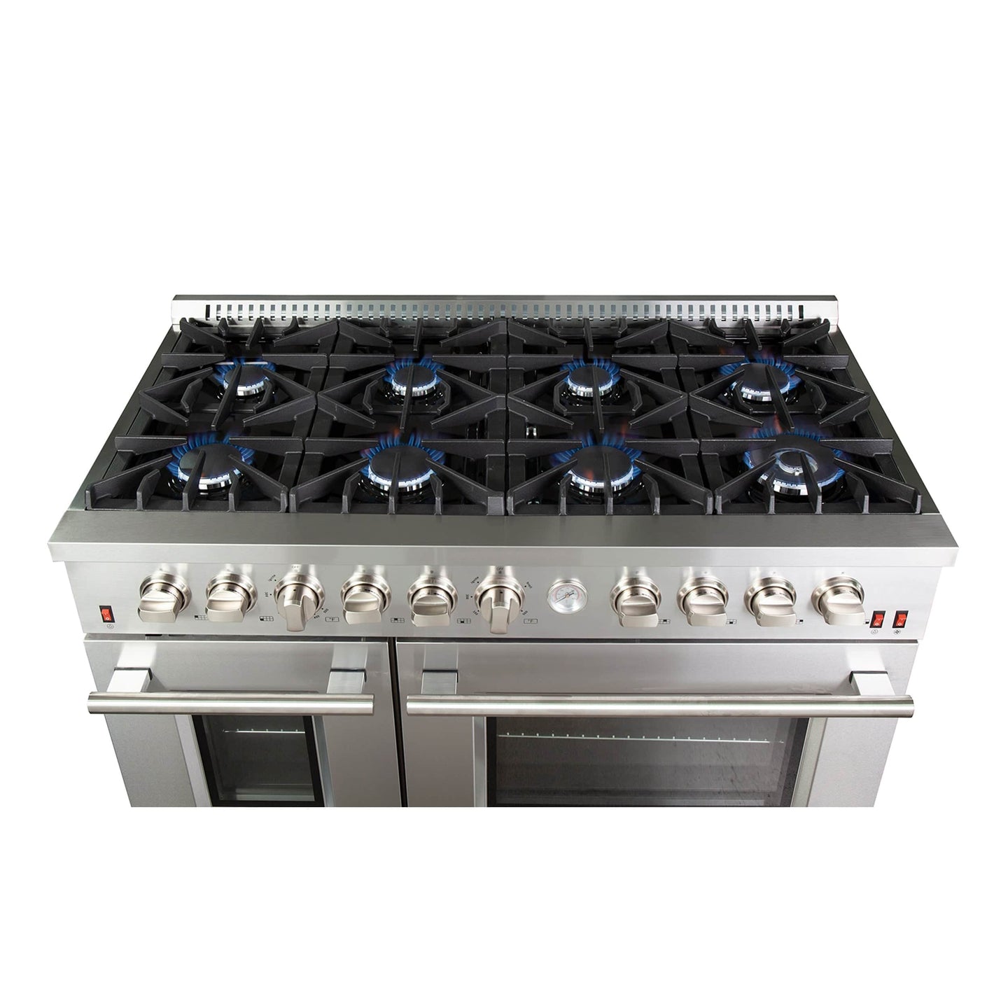 Forno 48 In. Freestanding 6.58 cu. ft. Gas Range with Airfryer in Stainless Steel, FFSGS6291-48