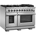 Forno Appliance Package - 48 Inch Pro Gas Range, Refrigerator, Microwave Drawer, Dishwasher, AP-FFSGS6260-48-7