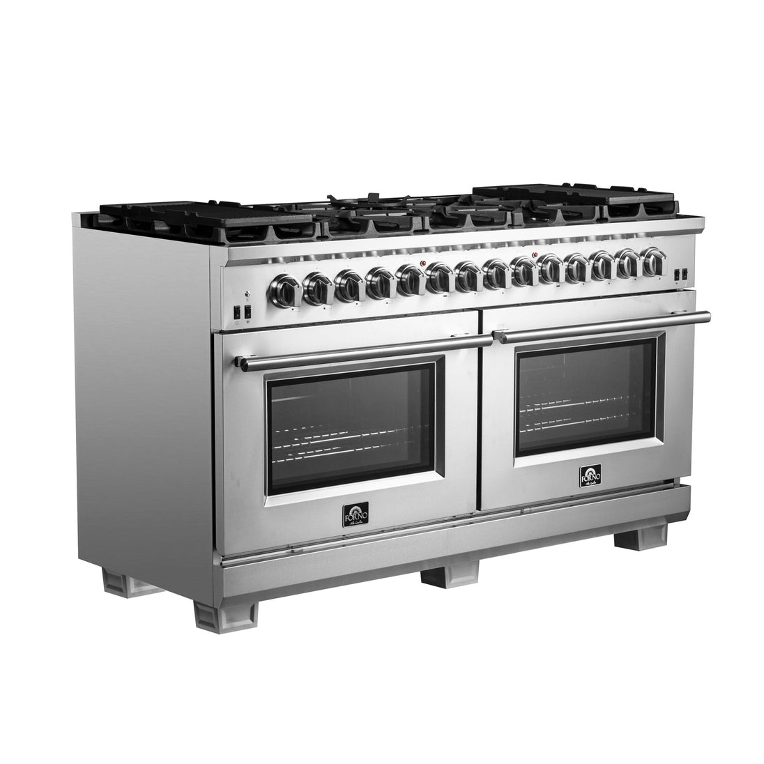 Forno 60 Inch Titanium Pro Series Capriasca Freestanding Dual Fuel Range, FFSGS6187-60 - ShopHubDepot