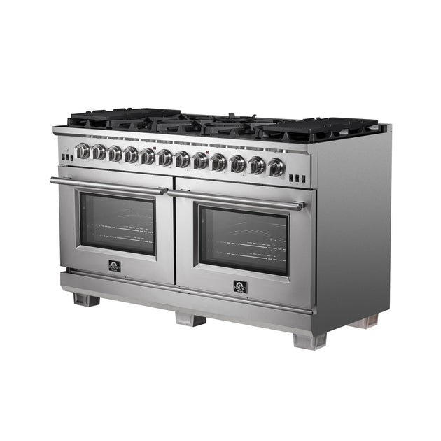 Forno 60 Inch Titanium Pro Series Capriasca Freestanding Gas Range, FFSGS6260-60 - ShopHubDepot