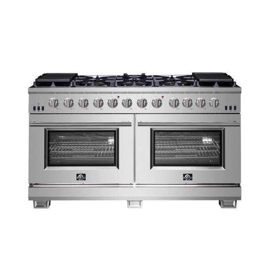 Forno 60 Inch Titanium Pro Series Capriasca Freestanding Gas Range, FFSGS6260-60 - ShopHubDepot