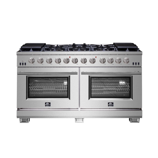Forno 60 Inch Titanium Pro Series Capriasca Freestanding Gas Range, FFSGS6260-60 - ShopHubDepot