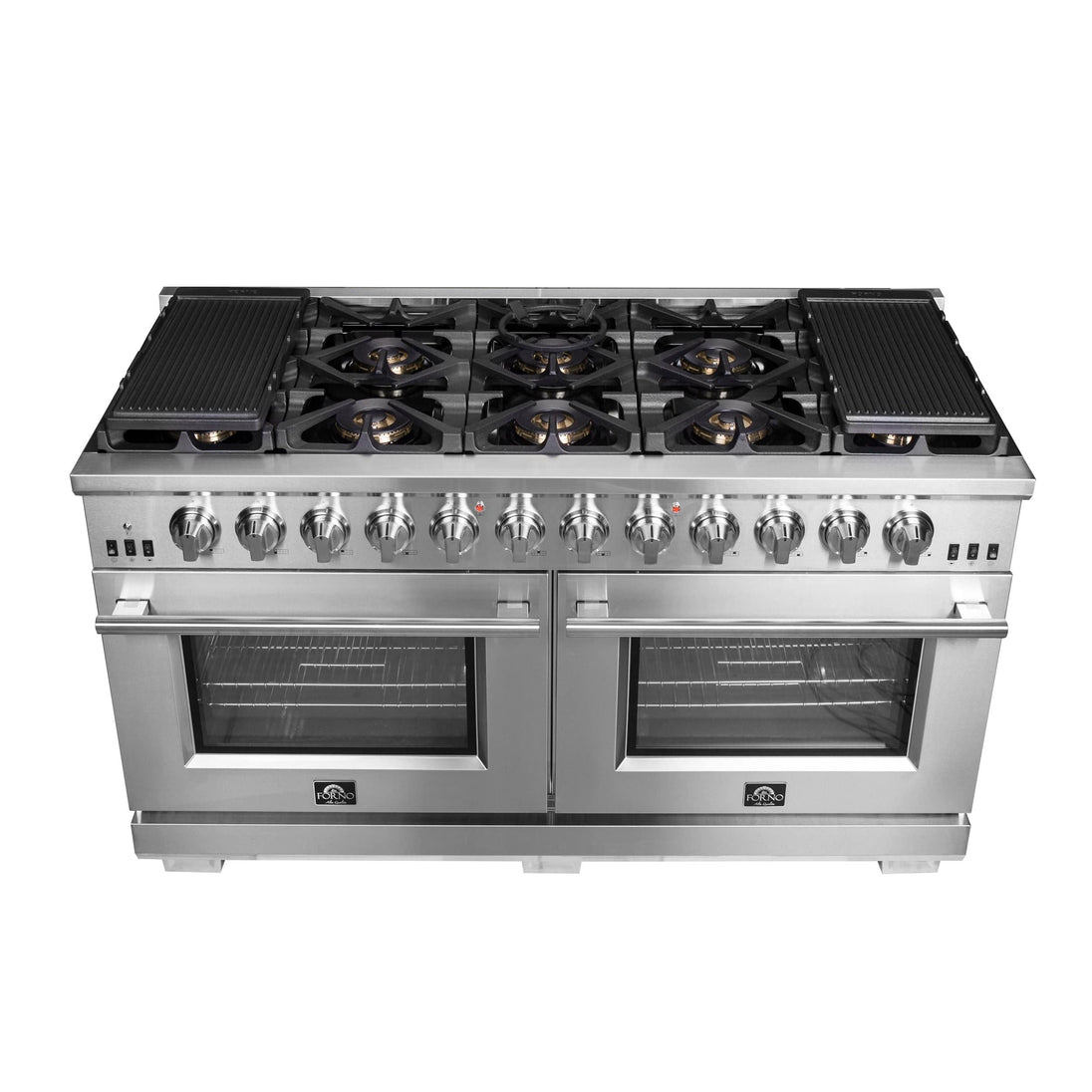 Forno 60 Inch Titanium Pro Series Capriasca Freestanding Gas Range, FFSGS6260-60 - ShopHubDepot