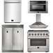 Forno Appliance Package - 36 Inch Pro Gas Range, Wall Mount Range Hood, Refrigerator, Microwave Drawer, Dishwasher, AP-FFSGS6260-36-W-8 - ShopHubDepot