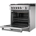 Forno Appliance Package - 30 Inch Gas Range, Wall Mount Range Hood, Refrigerator, AP-FFSGS6275-30-W-4