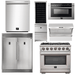 Forno Appliance Package - 36 Inch Pro Gas Range, Range Hood, Refrigerator, Microwave Drawer, Dishwasher, Wine Cooler, AP-FFSGS6260-36-9 - ShopHubDepot