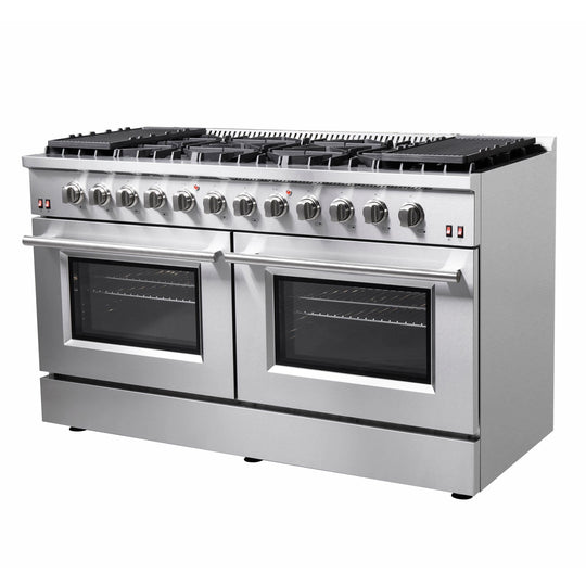Forno Galiano 60 In. 8.64 cu. ft. Professional Freestanding Gas Range in Stainless Steel, FFSGS6244-60 - ShopHubDepot