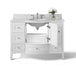 Ancerre Lauren Bathroom Vanity with Sink and Carrara White Marble Top Cabinet Set - VTS-LAUREN-48-W-CW - ShopHubDepot