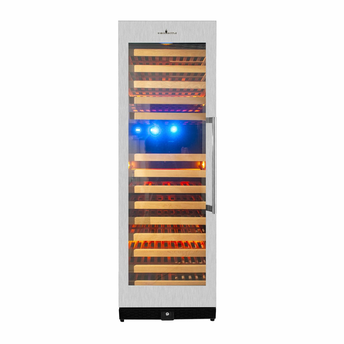 Kings Bottle 164 Bottle Large Wine Refrigerator With Glass Door - KBU170DX - ShopHubDepot