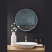 Ancerre Cirque Round LED Lighted Bathroom Vanity Black Framed Mirror - LEDM-CIRQUE-24 - ShopHubDepot