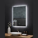 Ancerre Frysta LED Frameless Rectangular Mirror Lighted Bathroom Vanity with Dimmer and Defogger - LEDM-FRYSTA-24 - ShopHubDepot